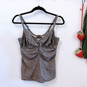 Fantasie Lombok Underwire Plunge Tankini + Bottom 6009, 36E (UK sizing) L bottom